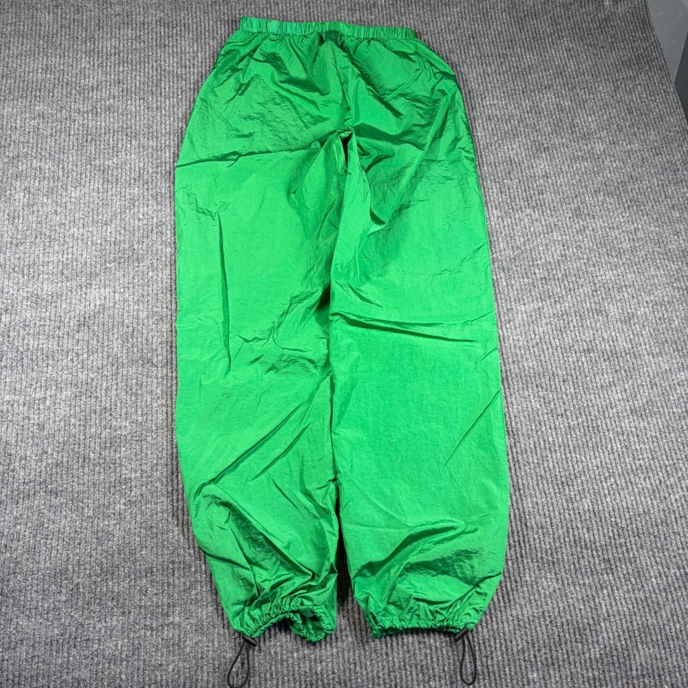 Love U.S.A. Green Nylon Cargo‎ Parachute Pants Womens Small Elastic Waist NWT